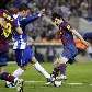 Messi, do Barcelona, disputa lance com Javier Chica, no 0 a 0 com o Espanyol