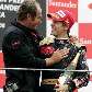 Gerharb Berger e Sebastian Vettel no pódio Gerharb Berger e Sebastian Vettel no pódio