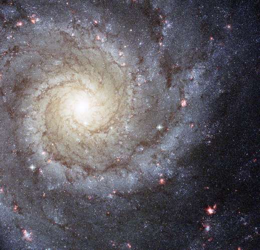 Imagem do Hubble mostra a galáxia M74 em riqueza de detalhes