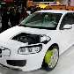 A Volvo mostra o híbrido Recharge, cujas baterias podem ser recarregadas numa tomada convencional A Volvo mostra o híbrido Recharge, cujas baterias podem ser recarregadas numa tomada convencional