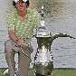 Rory McIlroy com o troféu de campeão do Dubai Classic Rory McIlroy com o troféu de campeão do Dubai Classic