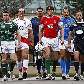 Jogadores das seleções da Copa das Seis Nações em gravação