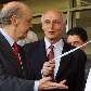 O governador José Serra e o senador Eduardo Suplicy  durante a inauguração  da Biblioteca de SP