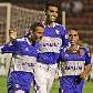 Jogadores comemoram um dos cinco gols na vitória do Palmeiras sobre o Sorriso-MT por 5 a 0 Jogadores comemoram um dos cinco gols na vitória do Palmeiras sobre o Sorriso-MT por 5 a 0