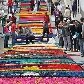 Fiéis se unem para preparar tapete de Corpus Christi em Santana de Parnaíba