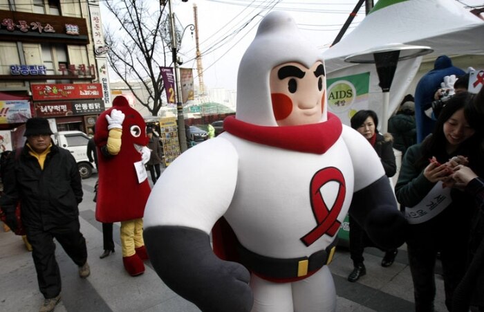 Campanha contra AIDS em Seul, Coreia do Sul