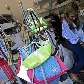 Várias bolsas que estão à venda no bazar beneficente com os pertences de Juan Carlos Ramírez Abadía Várias bolsas que estão à venda no bazar beneficente com os pertences de Juan Carlos Ramírez Abadía