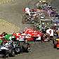 Scott Dixon (carro 9) fica atravessado na pista em confusão após largada em Sonoma Scott Dixon (carro 9) fica atravessado na pista em confusão após largada em Sonoma