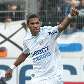 O atacante brasileiro Brandão comemora gol para o Olympique Marseille no Campeonato Francês