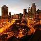 Amanhecer no centro de São Paulo