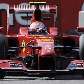 Kimi Raikkonen contorna curva com sua Ferrari durante o GP da Itália