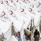 Refugiados sírios no acampamento na Turquia