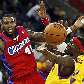 Rasual Butler, do Los Angeles Clippers, disputa a bola com Anthony Morrow, do Golden State Warriors