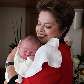 Dilma com seu primeiro neto, Gabriel, em Porto Alegre - 09.08.2010