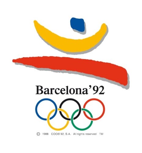 A logomarca da Olimpíada de 1992, disputada em Barcelona, na Espanha