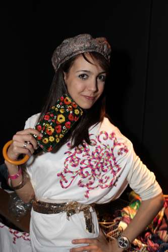 Marna Rojas no Lounge do Grupo Estado, na São Paulo Fashion Week