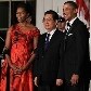 O presidente dos EUA, Barack Obama, com sua mulher, Michelle, em encontro com o presidente chinês