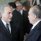 Sarney se encontrou com o presidente da Câmara dos Deputados, Michel Temer, antes de discursar