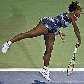 Serena Wiliams bate forte na bola em jogo do Torneio de Dubai Serena Wiliams bate forte na bola em jogo do Torneio de Dubai