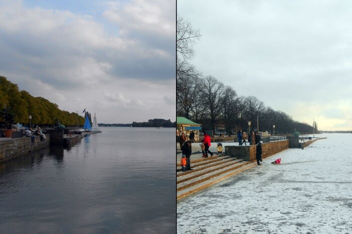 Internautas enviam fotos do frio da Europa