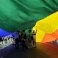 Primeira Marcha Nacional contra a Homofobia na Esplanada dos Ministérios, em Brasília