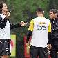 Fernandão conversa com o técnico interino Sérgio Baresi, em treino do São Paulo Fernandão conversa com o técnico interino Sérgio Baresi, em treino do São Paulo