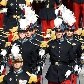 Cadetes da Academia Militar de Saint Cyr durante o desfile do Dia da Bastilha em Paris Cadetes da Academia Militar de Saint Cyr durante o desfile do Dia da Bastilha em Paris