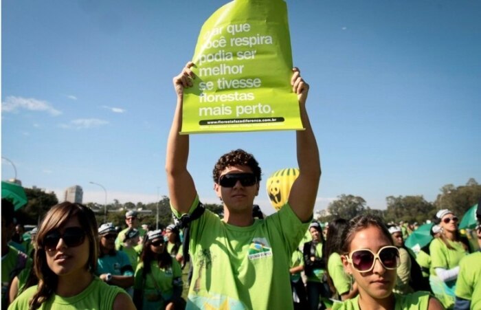 Protesto contra o Código Florestal em SP