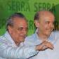 José Serra em sua pré-candidatura com o presidente do PSDB, Sérgio Guerra