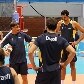 Treino da equipe de vôlei masculina no Pan 2011