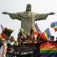 Cristo Redendor é cenário para protesto contra hemofolia no Rio. 