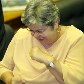 Em 23/03/2006, a deputada Angela Guadagnin comemora absolvição de colega no escândalo do Mensalão