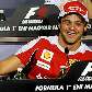 Felipe Massa sorri após brincadeira na coletiva de imprensa no circuito de Hungaroring
