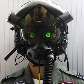 Capacete para pilotos de caça da Força Aérea Britânica permite ver através da fuselagem.12/11/2007
