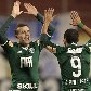 Chico comemora seu gol com Wellington Paulista na vitória do Palmeiras contra o Atlético-PR