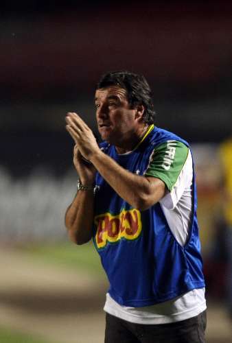 Pintado, técnico do Mirassol, gesticula em jogo no Morumbi