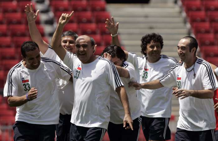 Claudio Acuna, Juan Carlos Aguilar, Franklin Lobos, Osman Araya, Samuel Avalos e Carlos Barrios