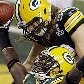 Nick Collins comemora touchdown do Green Bay Packer com Clay Matthews