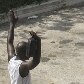 Civis são revistados por forças de Gbagbo perto do Palácio Presidencial, em Abidjã Civis são revistados por forças de Gbagbo perto do Palácio Presidencial, em Abidjã