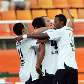 Jogadores do Corinthians comemoram gol Jogadores do Corinthians comemoram gol