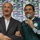 Esportes - Em 2009, Felipão visitou o Palmeiras e fez as pazes com Luxemburgo, que então era o técnico do clube. Na semifinal da Copa do Brasil, Felipão reencontra o antigo rival, agora treinador do Grêmio - Foto: JF Diorio/AE