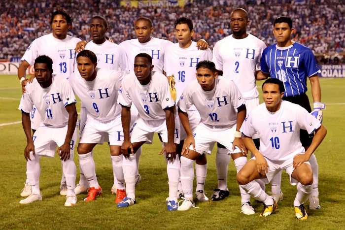 O time posado de Honduras antes de partida das Eliminatórias da Copa 2010