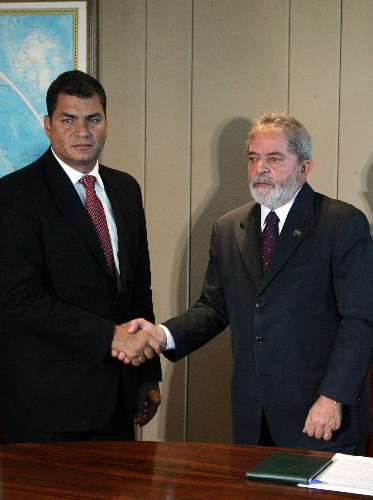 Lula recebe o presidente equatoriano