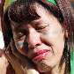 Lágrimas da torcedora brasileira ao final do jogo contra a Holanda, que desclassificou o Brasil