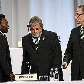 Pelé, Lula e Carlos Arthur Nuzman conversam durante defesa da candidatura Rio 2016