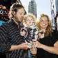 Com a família, belga Kim Clijsters comemora o US Open na Times Square Com a família, belga Kim Clijsters comemora o US Open na Times Square