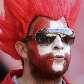 Pintado, torcedor suíço assiste ao jogo no estádio Nelson Mandela Bay