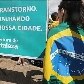 Manifestantes protestam em Fortaleza antes de jogo entre Brasil e México