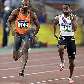 Asafa Powel e Tyson Gay em disputa dos 100 m em meeting na Coreia do Sul