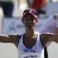 Marizete Moreira comemora a vitória na Maratona de São Paulo, na chegada Marizete Moreira comemora a vitória na Maratona de São Paulo, na chegada